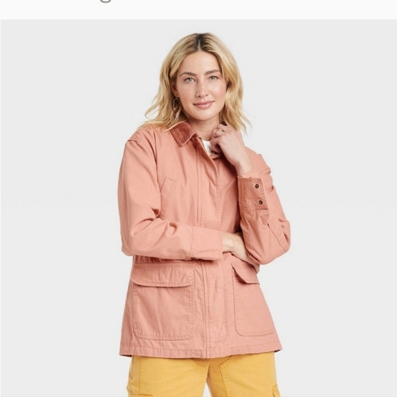 NWT Women's Utility Jacket. Size Large. Color Peach. - Picture 5 of 6